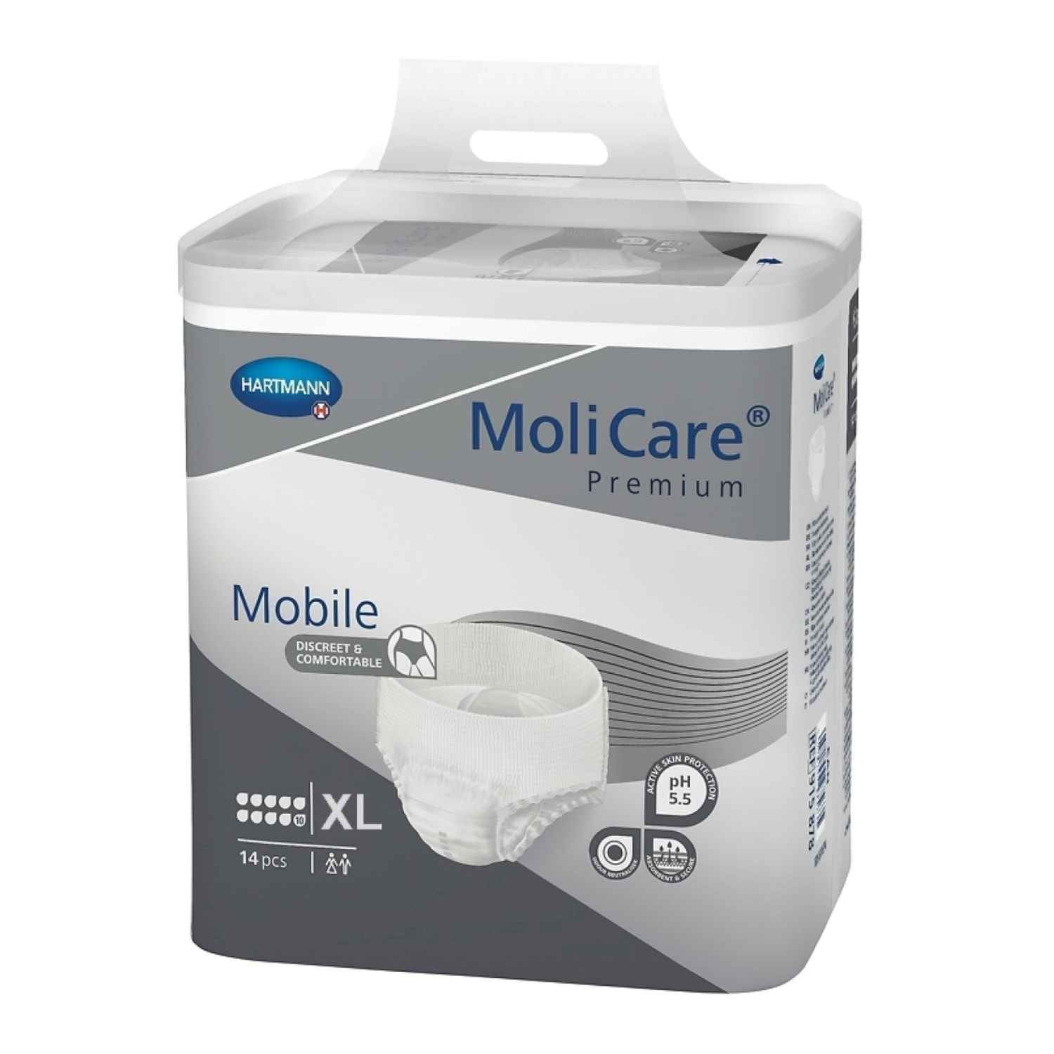 MoliCare® Premium Mobile 10 Tropfen Gr. XL - für schwere Inkontinenz Tag & Nacht - 2757 ml (HMV: 15.25.31.8273)